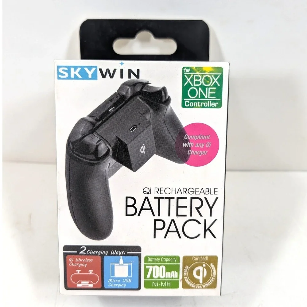 Skywin Qi Rechargeable Battery Pack for Xbox One Wireless Charging 700mAh 2-Pack